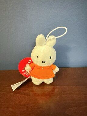 NEW Keychain Miffy Orange Dress Plush Doll Stuffed Toy Prize Round 1 Mascot